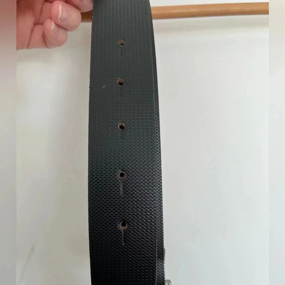 Mexx Black leather Men's Belt with  Rectangular Metal Buckle - Picture 5 of 6